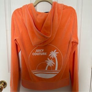 Orange Juicy Couture Velvet Jacket Size Large